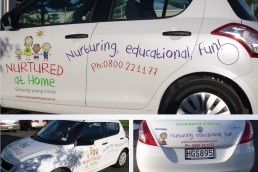 Design for Nurtured at Home vehicle graphics