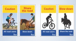 Share the road with cyclists and horses